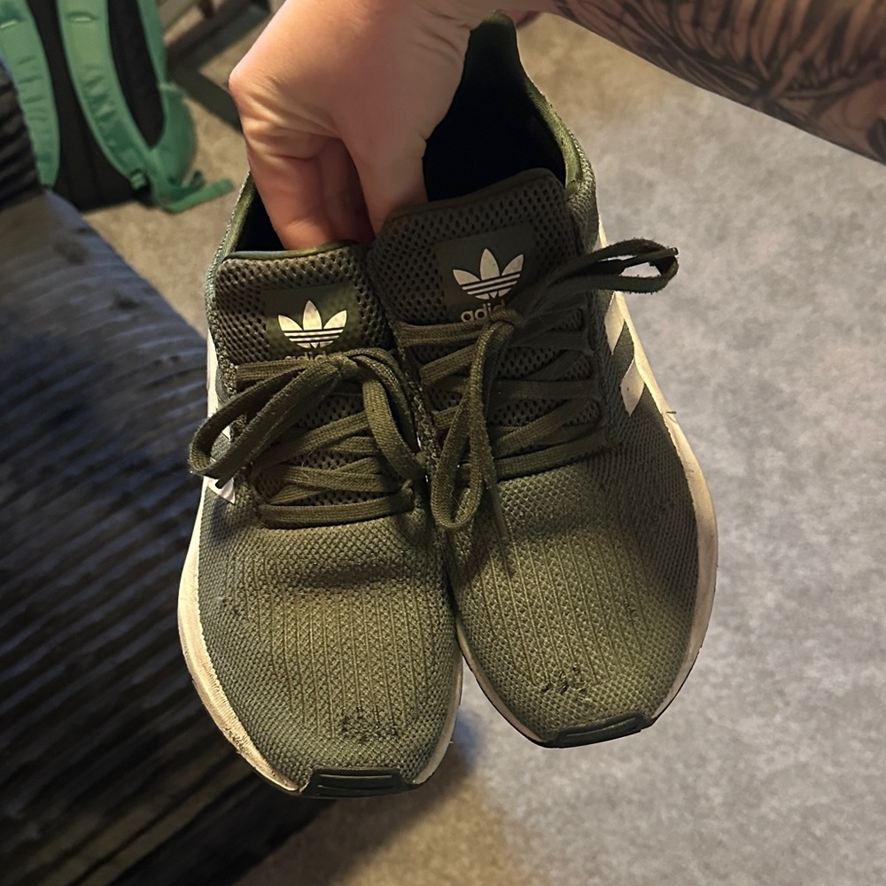 Adidas men’s green athletic shoes